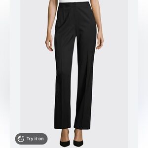 Lafayette 148 Straight Leg Menswear Stretch Wool Trouser, Size 10